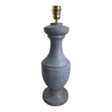 Vintage baluster lamp in zinc gray wood