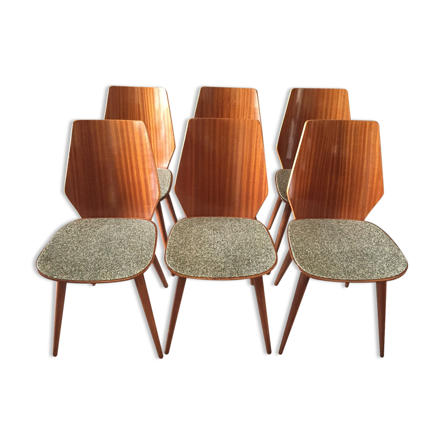 Suite of 6 Baumann chairs