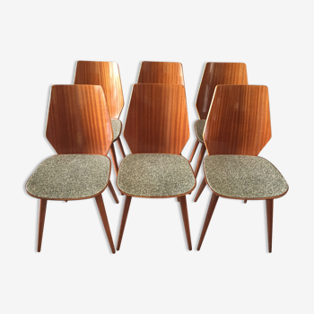 Suite of 6 Baumann chairs