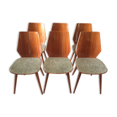 Suite of 6 Baumann chairs