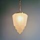 Art Deco pendant lamp in satin glass, 1920s-30s