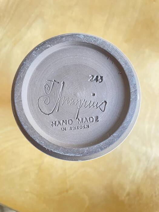 Tomas Anagrius handcrafted stoneware vase, Swedish 1960–1970