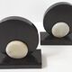 Pair of art deco marble bookends