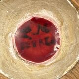 Modern red vide poche / centerpiece, Sevres France 1940s