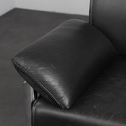 Fauteuil en cuir et chrome, Italie, années 1990
