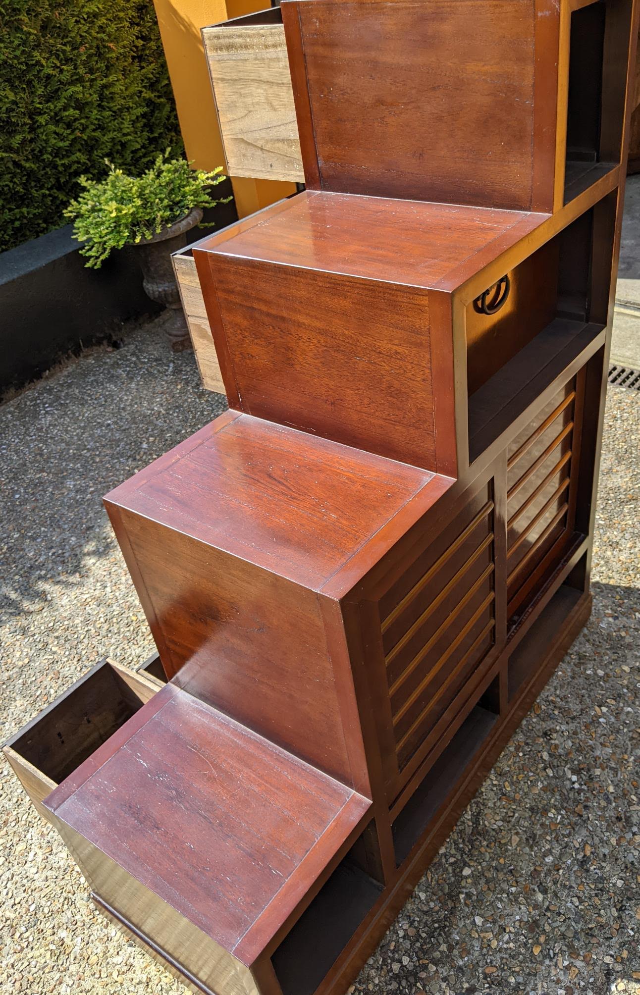 Japanese staircase cabinet kaidan tansu