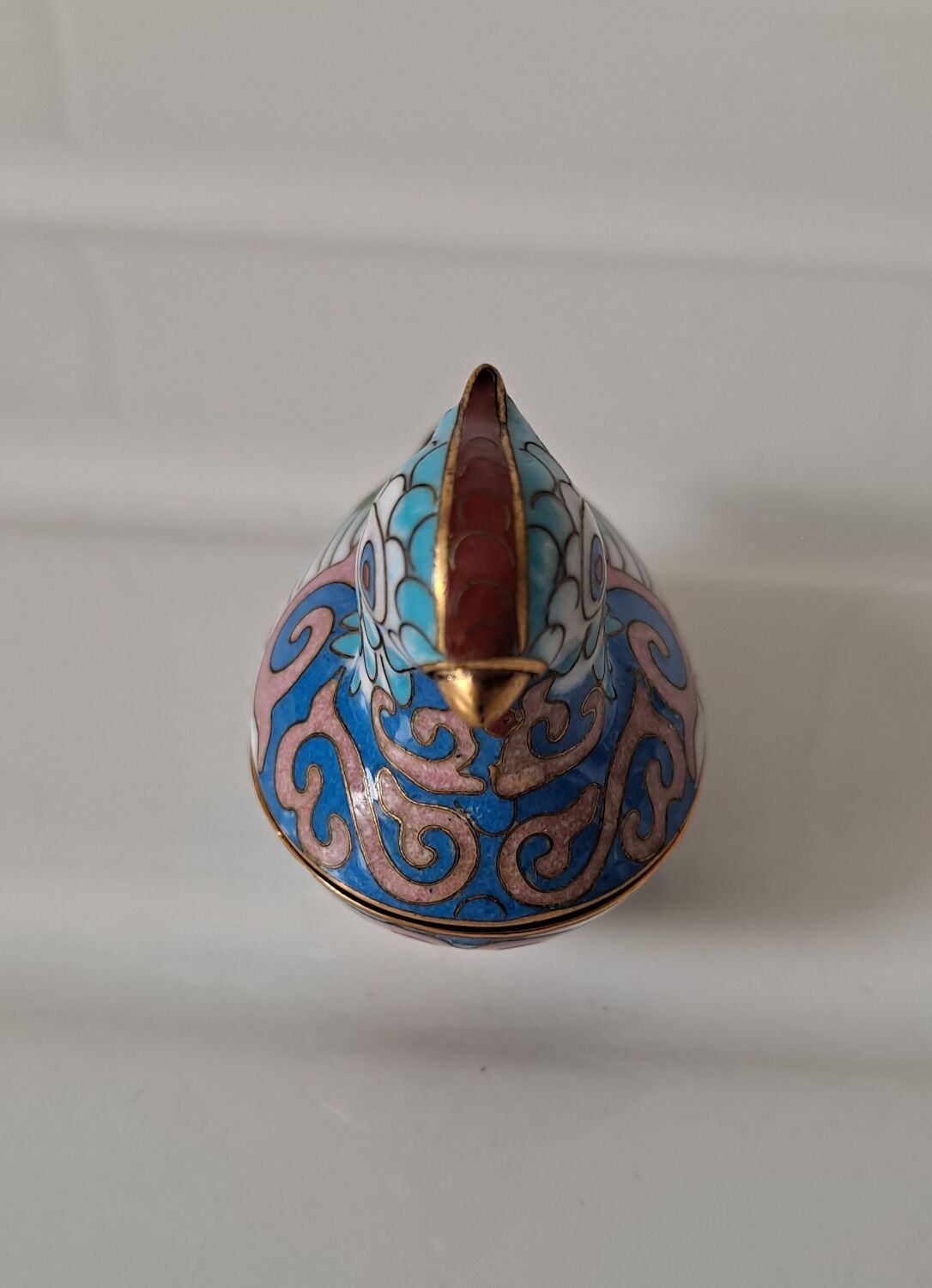 Pillbox mandarin enameled duck
