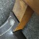 Armchair called Dagobert in wood and leather