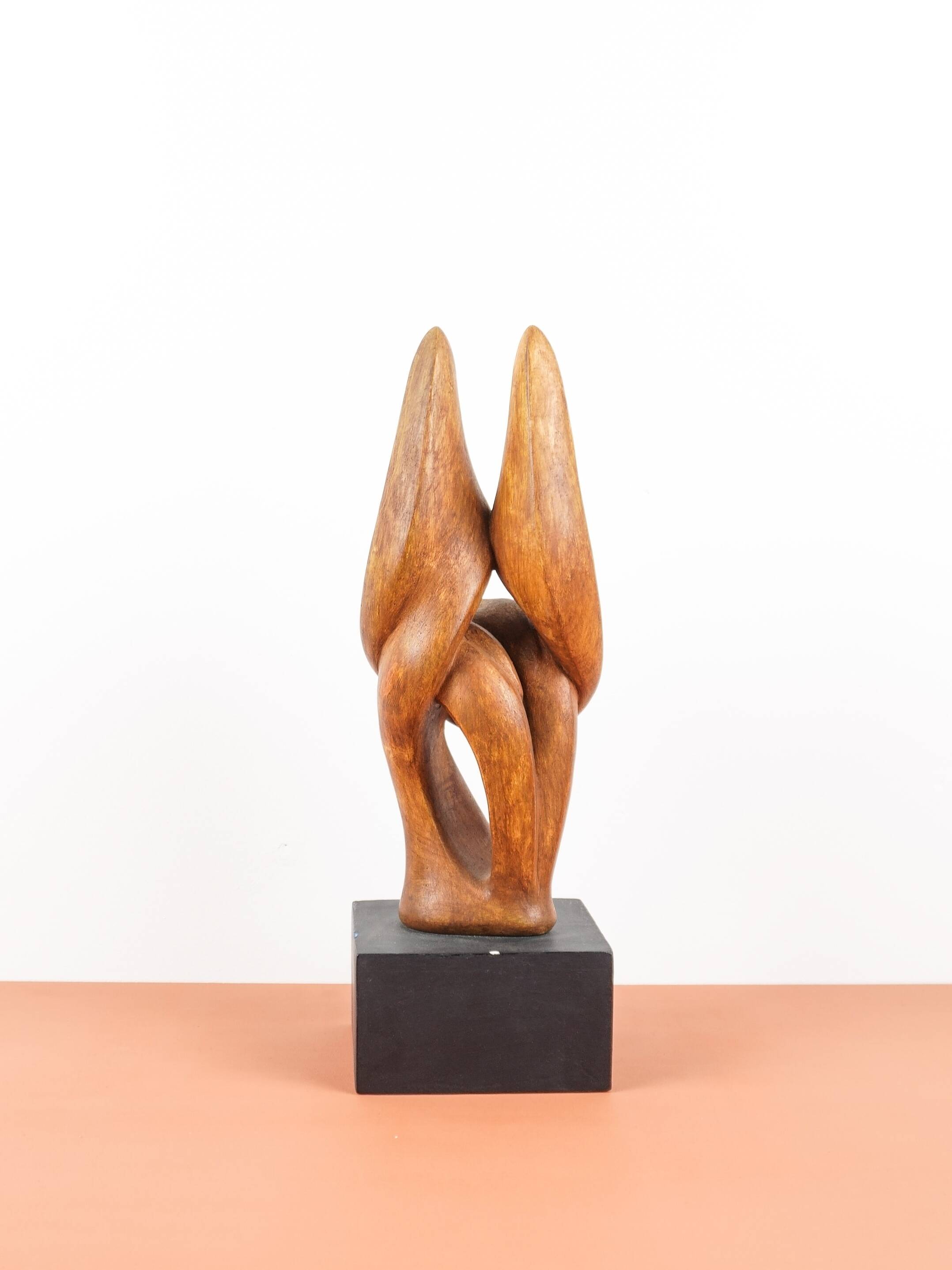 Dragoljub Milosevic - Vintage plaster sculpture "Standing Couple" circa 1970