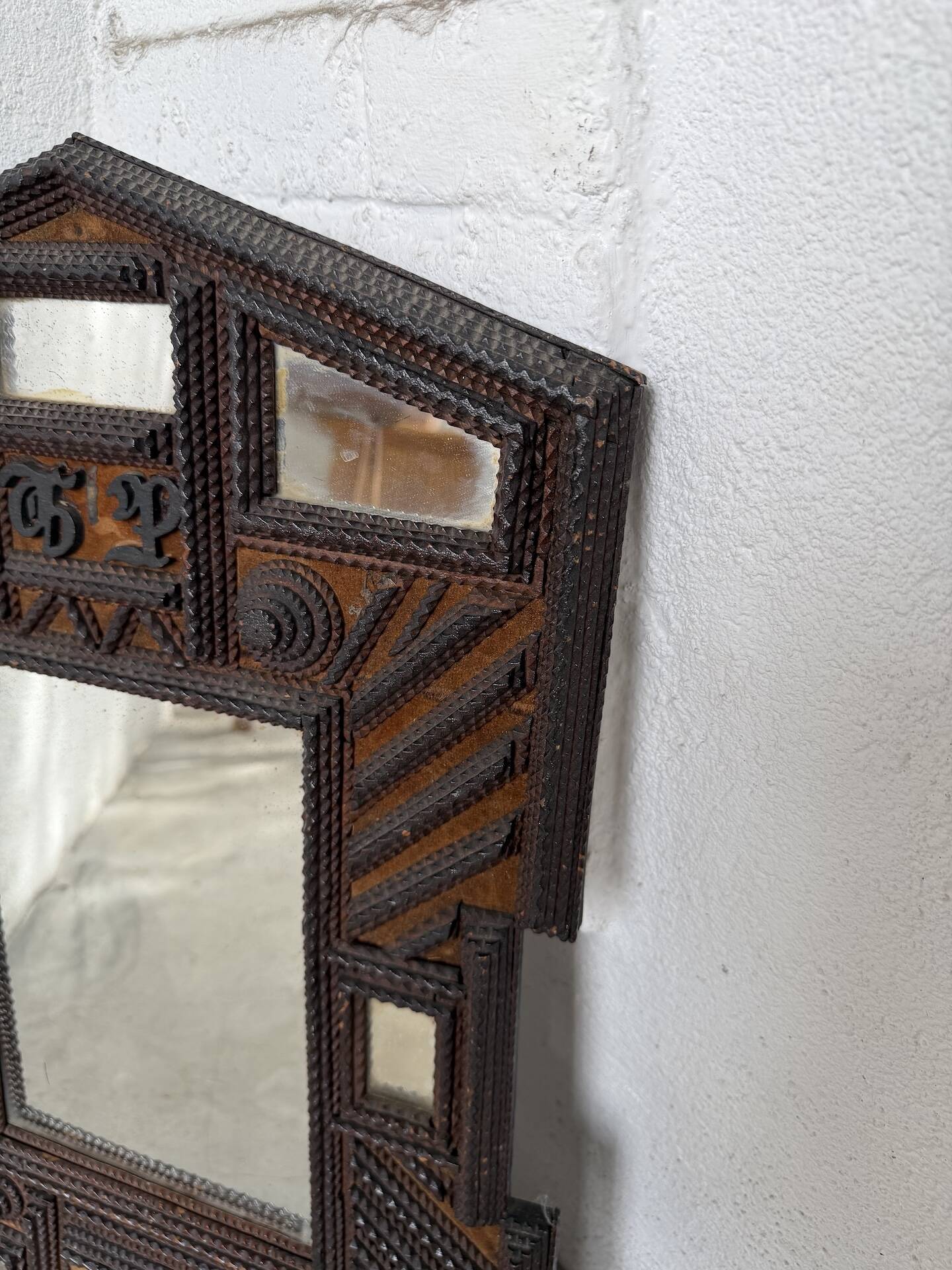 Tramp Art Mirror 1903
