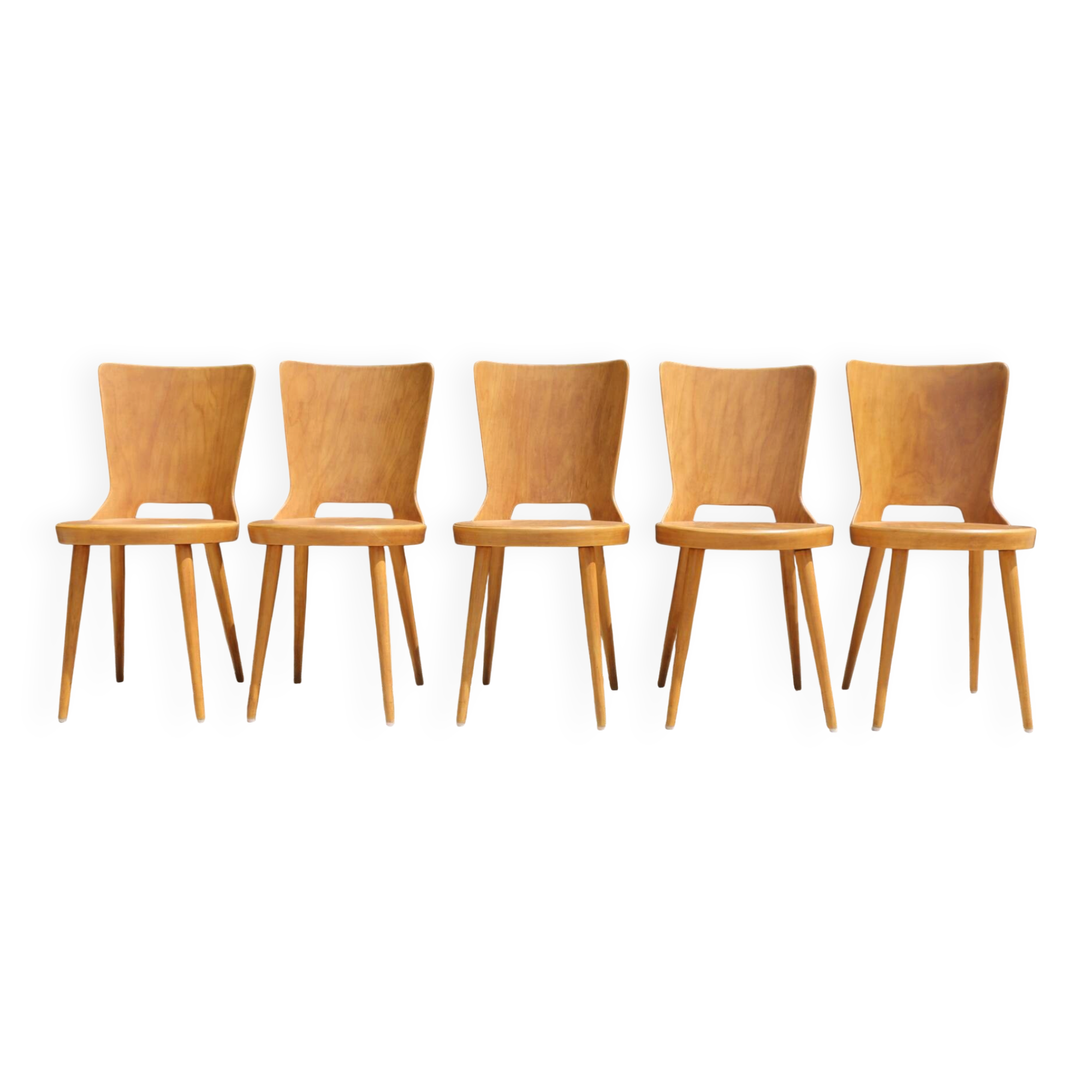 5 chaises baumann « dove »