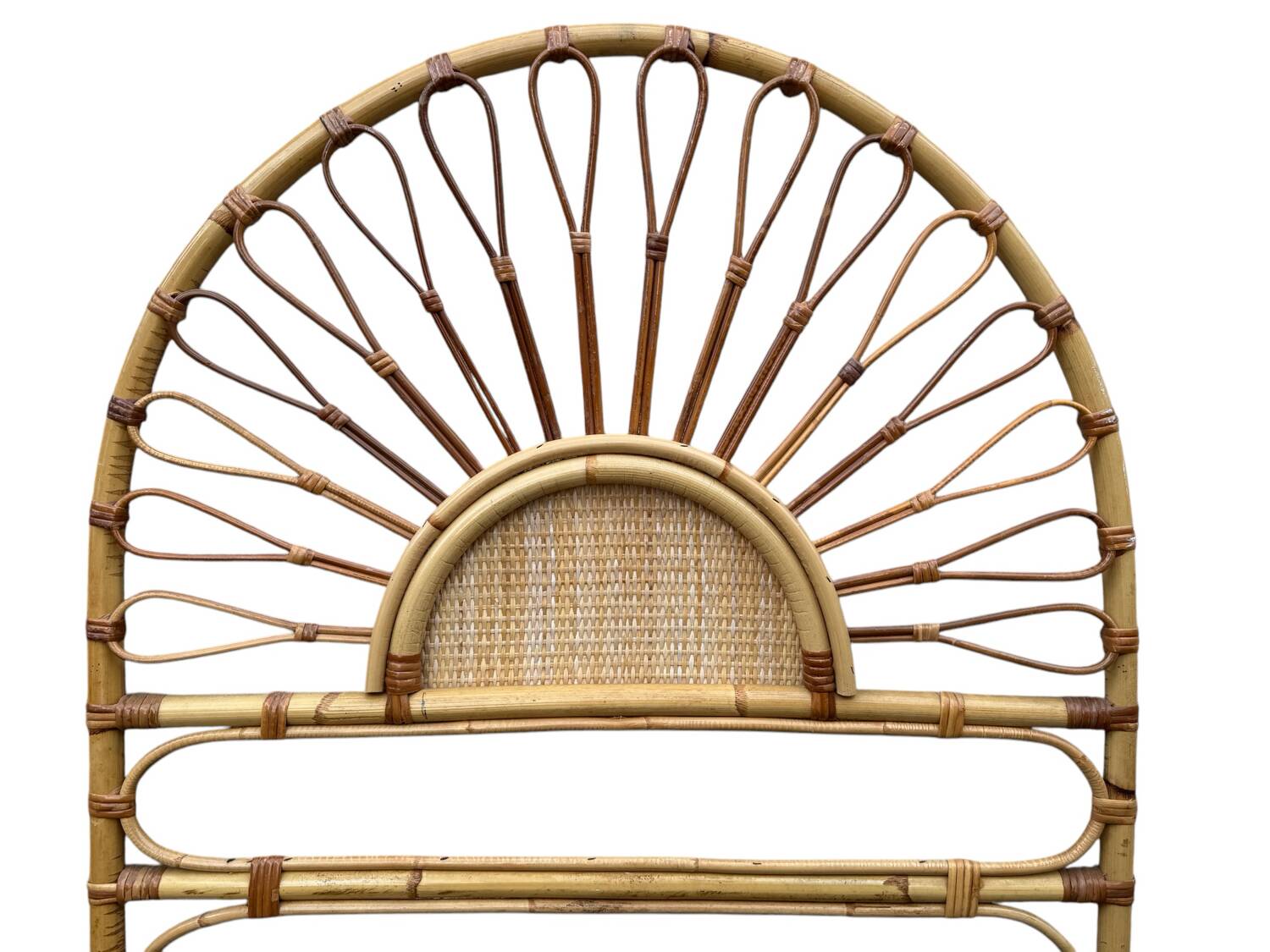 60s rattan headboard