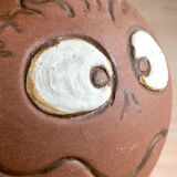 Anthropomorphic ceramic vase made by hand in. California by Stoneware Designs West, 1960-70