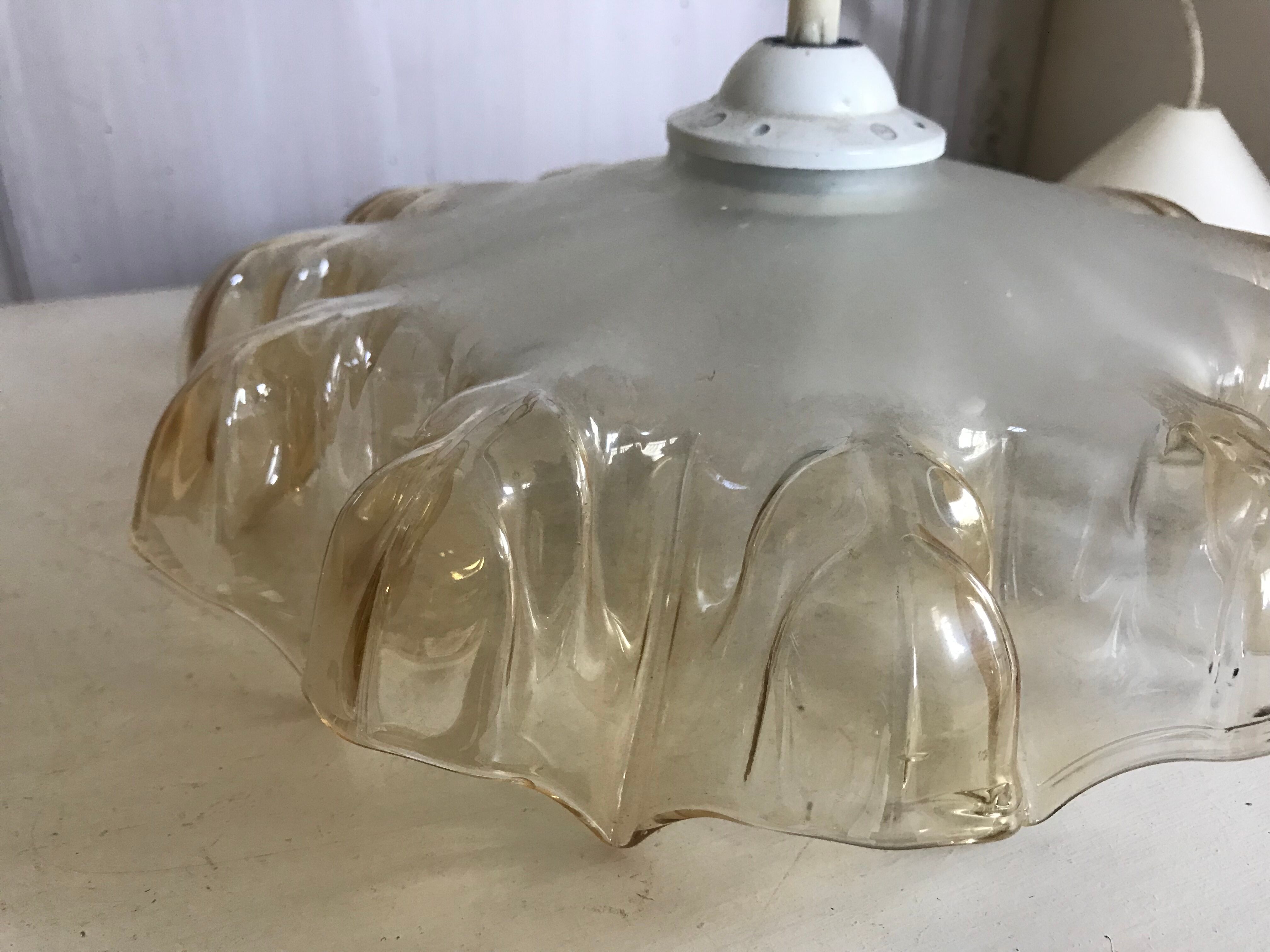 Vintage glass pendant lamp