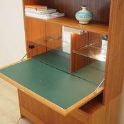 Danish Teak Shelving Unit with Bar Cabinet, 1970s