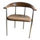 Vintage Chair Fasem P40 - Design by Giancarlo Vegni - Cognac Leather