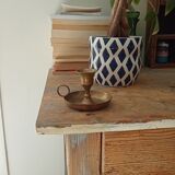 Vintage brass hand candle holder