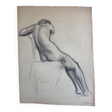 Female nude drawing