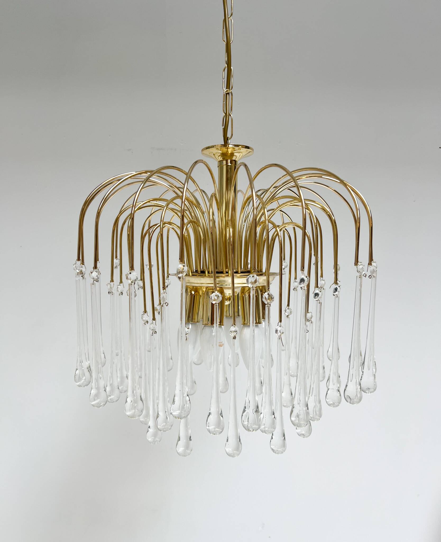 XL waterfall chandelier of Murano glass, 1970s