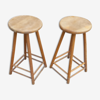 Pair of vintage top stools