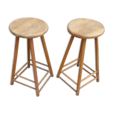 Pair of vintage top stools