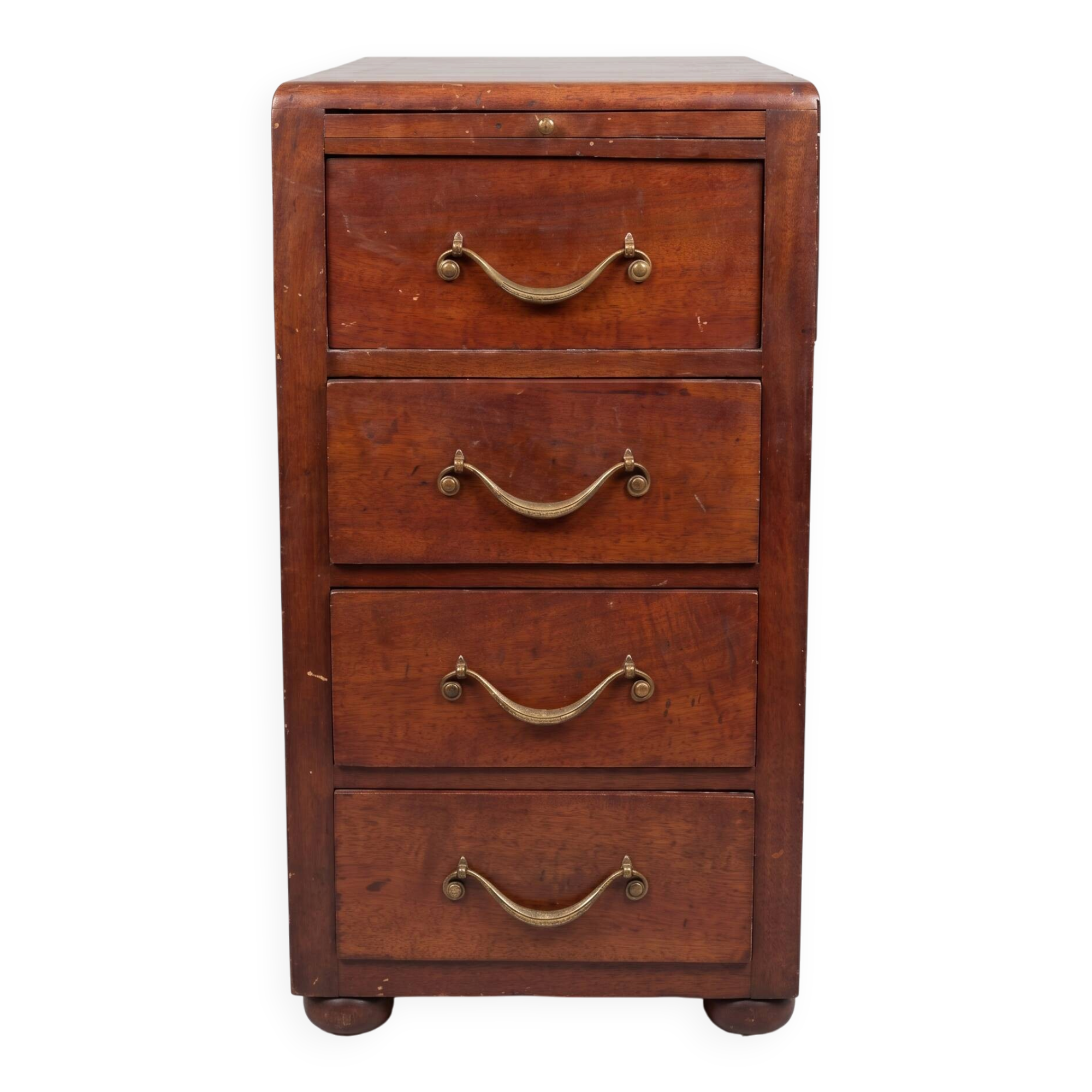 Antique mahogany chiffonnier with 4 drawers and a drop-down flap - 19th century style