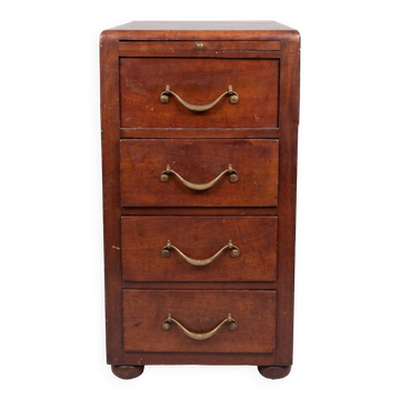 Antique mahogany chiffonnier with 4 drawers and a drop-down flap - 19th century style