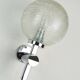 Pair of vintage wall lights structured glass and chrome 1970/80
