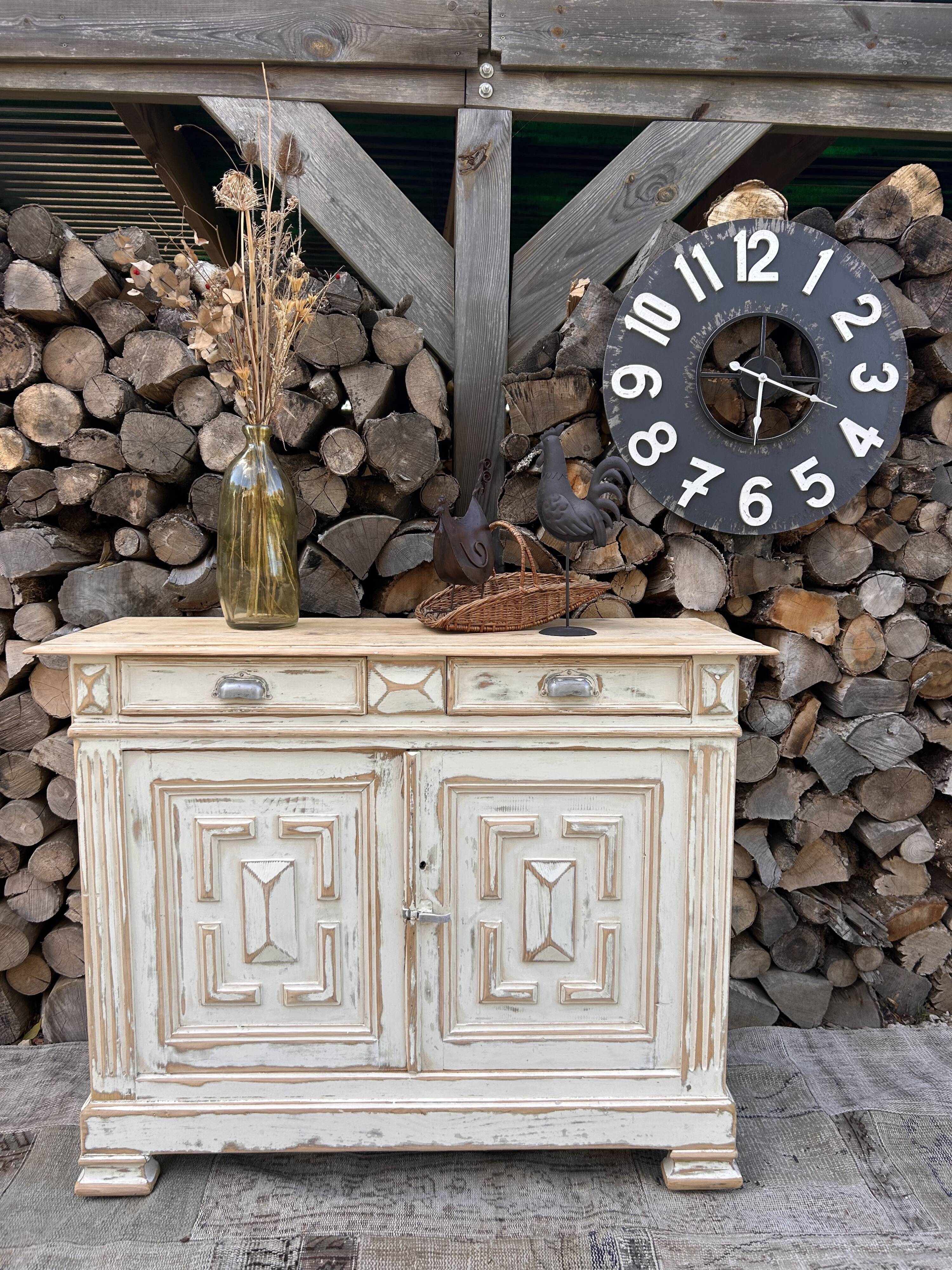 Parisian sideboard / Renovated old wooden storage unit
