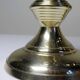 Pair of large vintage glass and gold metal tealight candle holders