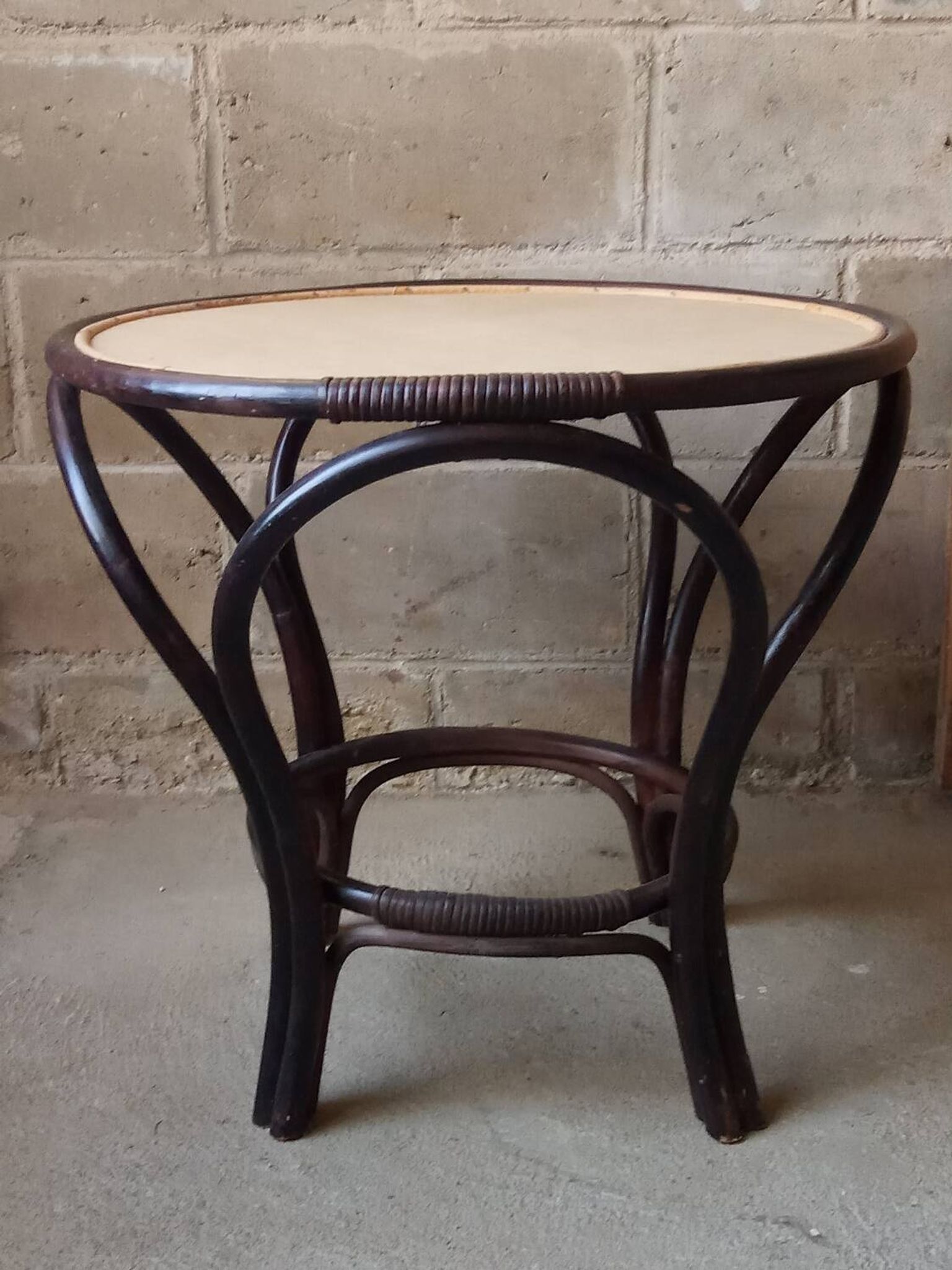 Rattan coffee table, 50s