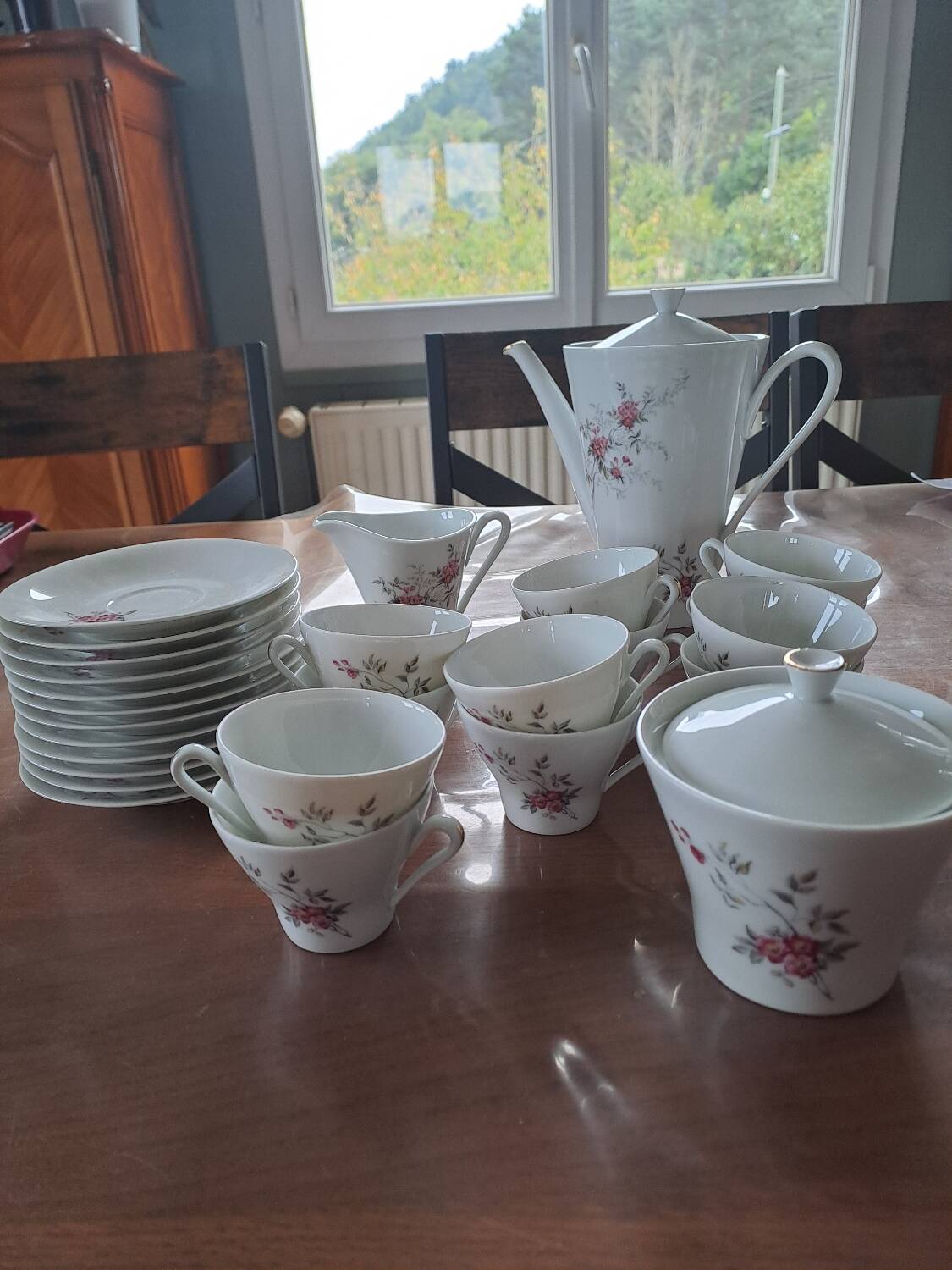 French porcelain coffee service