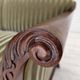 1950s, 3-seater Danish sofa, green furniture velour, teak wood.