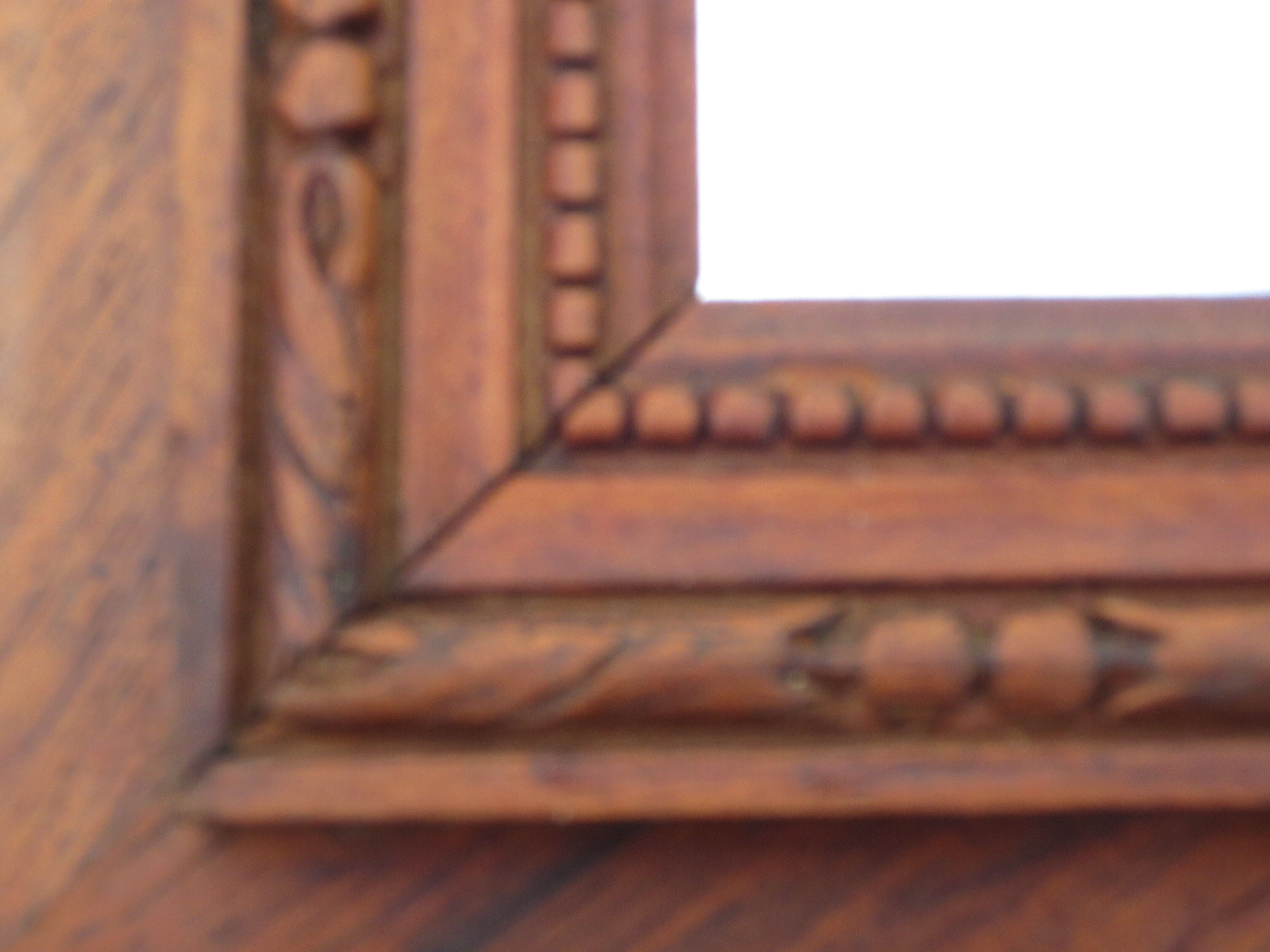 Rectangular antique mirror, wooden frame 37x55cm