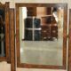 Table de toilette gothique en noyer Burr & Burl avec ferrures en laiton