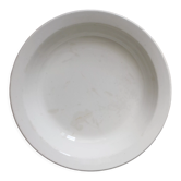 Plat creux saladier blanc en terre de fer Gien