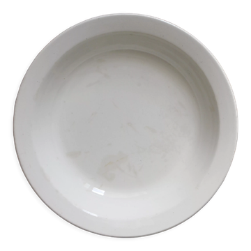Deep white earthenware salad bowl from Gien