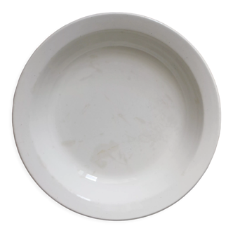 Hollow dish white salad bowl in iron earth Gien