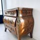Authentic brown wooden chest of drawers