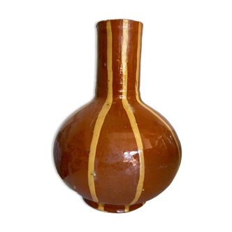 Vase glazed earth 1960 South of the France