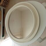 Vintage round resin mirror from the 60s/70s