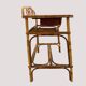 Vintage rattan and bamboo desk or dressing table (81x47 cm) – Riviera style,