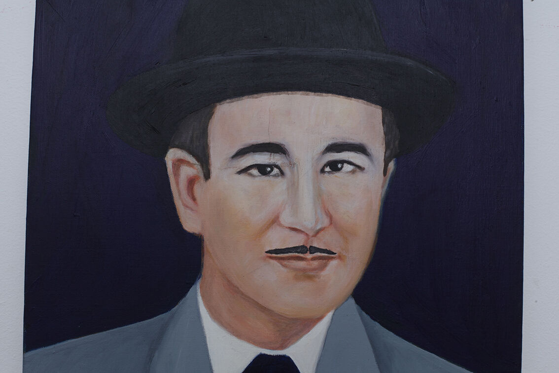 Portrait man oil on canvas