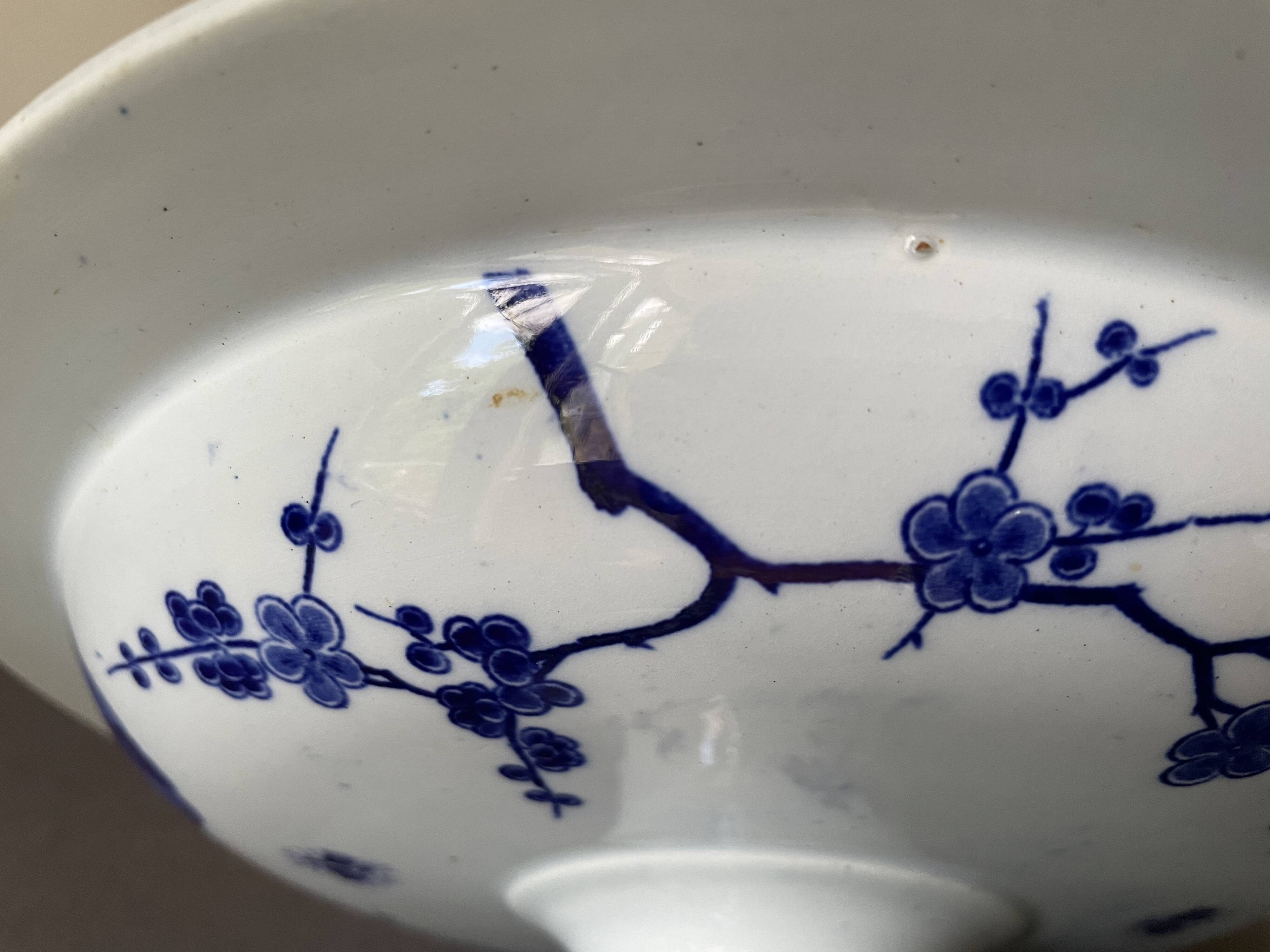 Earthenware compotier Creil & Montereau Japanese service 19th century