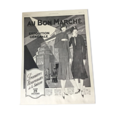 Publicité vintage à encadrer mode au bon marche