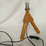 Vintage Rattan Tripod Lamp Base