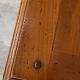 Occasional table in cherry wood, 1 drawer, 1 cane shelf, 1950.