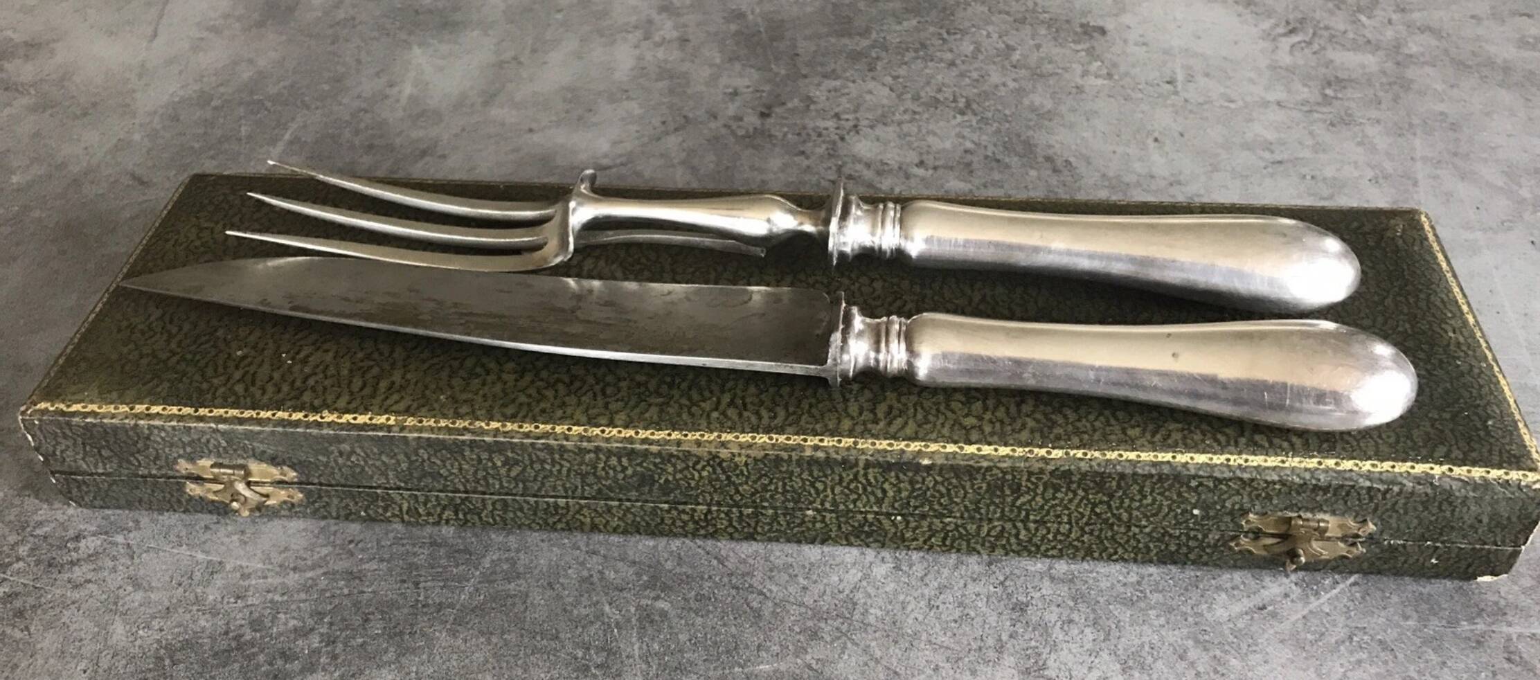 Carving cutlery set for leg of lamb, félix frères silverware