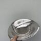 Plat pieds boules art déco métal argenté