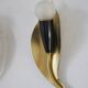 Mid-Century Leaf Shaped Brass Sconces, Italy, 1950s, Set of 2